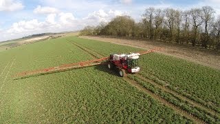 Bateman RB55 Sprayer  36m Boom  Aerial Footage [upl. by Desma]