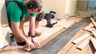 How To Install Hardwood Floors DIY Masterclass [upl. by Banyaz104]