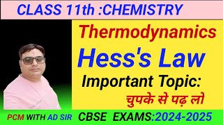 quotThermodynamics Hesss Law Explained with Examples  Class 11 Chemistryquotexam [upl. by Kingston394]