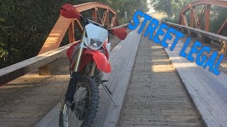 STREET LEGAL Dirt Bike CRF250x pt1 [upl. by Hun]