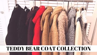 TEDDY BEAR COAT COLLECTION amp TRY ON  Isabel Galvin [upl. by Aynotal]