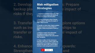 Risk mitigation strategies [upl. by Drofnelg942]