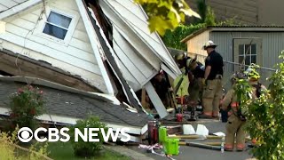 House collapse in Syracuse New York injures 11 people [upl. by Audwen796]