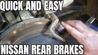 How to Replace Rear Brake Pads Rotors 1318 Nissan Altima [upl. by Carolynn]