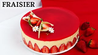 TARTA FRAISIER  pastel DE FRESAS Y CREMA Ladulcepedia [upl. by Dorwin786]