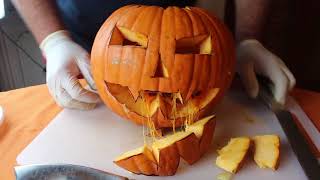 Come creare e tagliare la zucca di Halloween  Il Tutorial [upl. by Fairman]