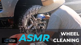 ASMR Wheel Cleaning Relaxing Sounds [upl. by Yttel]