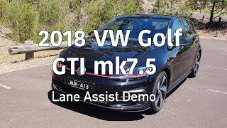 2018 VW Golf GTI Lane Assist amp Self Parking Demo [upl. by Thessa]