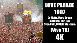 Love Parade 1997  Dr Motte Marc Spoon Marusha Carl Cox Sven Väth DJ Hell Westbam VIVA TV [upl. by Hsizan834]