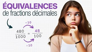 Équivalences de FRACTIONS DÉCIMALES CM1CM26e [upl. by Fuller26]