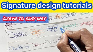 DevanagariEnglish Signature design tutorials for beginner 💟💙 [upl. by Gilboa]