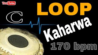 KAHARWA LOOP  170 BPM  C NATURAL TABLA  No Copyright [upl. by Sinnek]