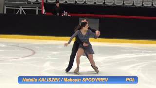 Natalia Kaliszek Maksym Spodyriev SENIOR ICE DANCE FREE DANCE [upl. by Johanna122]