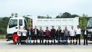 ISUZU 15T truck lorry carrier shipping to Philippines from Shanghai seaport [upl. by Dlopoel]