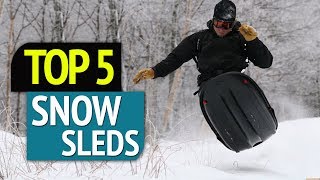 TOP 5 Best 5 Snow Sleds [upl. by Raynard172]