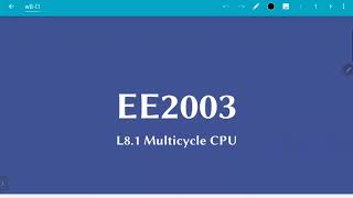 L81  Multicycle CPU [upl. by Selig]