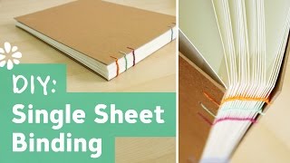 DIY Single Sheet Bookbinding Tutorial  Sea Lemon [upl. by Pyle211]