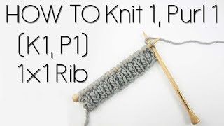 HOW TO KNIT AND PURL  1x1 Rib [upl. by Notnarb110]