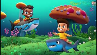 Underwater Fun with Baby Shark Rhymes  Colorful Baby Shark Rhymes for Kids [upl. by Abbie]