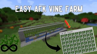 Minecraft 119 Easy Vine Farm Tutorial  Fully AFK farm [upl. by Charbonneau698]