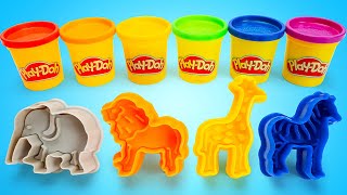 Learning and Creating with Play Doh  Colorful Fun with Animals for Kids 🐻🦒 [upl. by Ativet]