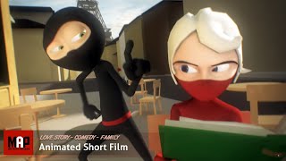 Cute CGI 3d Animated Short Film  A NINJA LOVE STORY  Funny Animation Kids Cartoon by Daniel Klug [upl. by Kurth]