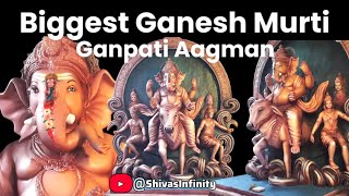 Biggest Ganesh Murti 2024  Ganpati Aagman  Radhe Art Gallery Thanod  Ganpati Dhol Tasha Mix [upl. by Tima]