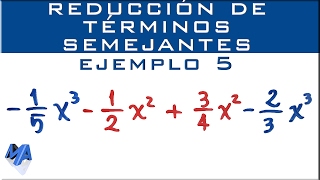 Reducción de términos semejantes con fracciones ejemplo 2 [upl. by Akcinat]