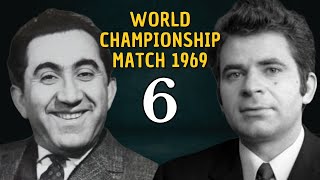 Tigran Petrosian vs Boris Spassky  World Championship Match 1969  Round 6 [upl. by Neelloc]