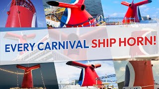 Every Carnival Cruise Ship Horn [upl. by Prentiss]