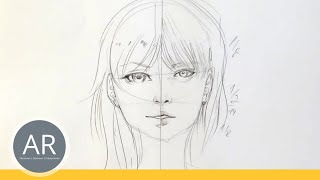 Zeichnen lernen Akadmie Ruhr Tutorials Portrait Zeichnen  Als manga oder realistische Zeichnung [upl. by Ahsienod506]