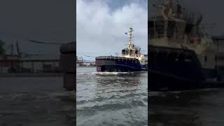 Tugboat towing a OilChemical Tanker [upl. by Gil346]