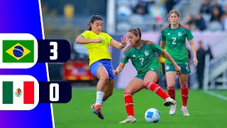 BRASIL GOLEA 3  0 A MEXICO POR LAS SEMIFINALES  COPA ORO FEMENINA  REY DEPORTIVO [upl. by Alenairam673]