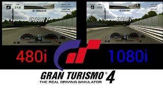 Gran Turismo 4 Comparison 480i vs 1080i [upl. by Ylicis]