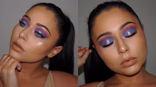 FULL GLAM COLORFUL MAKEUP TUTORIAL [upl. by Hogue]