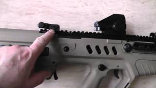 Tavor Flip up Sights holographic sights [upl. by Lynnet78]