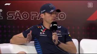 Max Verstappen Questions Stewarding  Charles Leclerc Wasnt Penalised For Swearing  2024 Brazil Gp [upl. by Nedi]