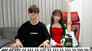 TikTok160万人の天才美少女が家に来たんだが【よみぃ×MINA bass 生配信】 MINA bass vs Yomii piano special live [upl. by Survance]