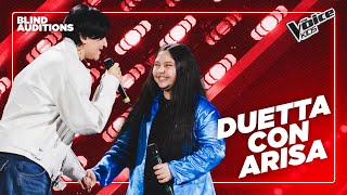 Annamaria e Arisa duettano con “Amor Mio” di Mina  The Voice Kids 3 Blind Auditions [upl. by Naesar]