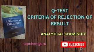 Qtestcriteriaofrejectionofresultanalyticalchemistry [upl. by Therron333]