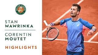 Stan Wawrinka vs Corentin Moutet  Round 1 Highlights I RolandGarros 2022 [upl. by Sandon]