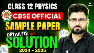 CBSE Class 12 Physics Sample Paper 202425 with Detailed Solution [upl. by Zetram]