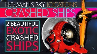 No Mans Sky 2020  2 Beautiful Crashed Exotic S Class Ships  Living Ship Update NMS Xaines World [upl. by Savill]