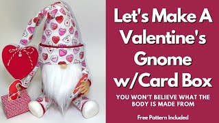 Valentines Day GnomeGnome with Arms and LegsNo Sew Gnome [upl. by Earb]