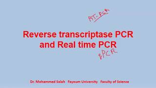 Reverse transcriptase PCR and Real time PCR [upl. by Suiratnauq812]