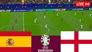 LIVE Spain vs England UEFA 2024 Euro Cup Final Full Match  Video game simulation [upl. by Yllen]