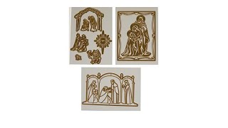 Anna Griffin 10piece Nativity Cut Emboss Die Set [upl. by Cannice387]