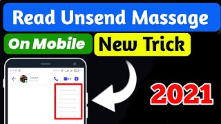 How to See Any Unsent Messages  How to See Unsent Messages on Messenger [upl. by Octavus429]