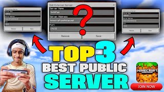 TOP 3 BEST MINECRAFT PUBLIC SERVER  JOIN PUBLIC SERVERS  IP PORT IN VIDEO  MINECRAFT PE [upl. by Nylisoj677]