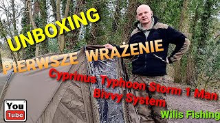 UNBOXING CYPRINUS TYPHOON STORM 1 MAN BIVVY SYSTEM NAMIOT KARPIOWY CARP FISHING [upl. by Aidnahs]